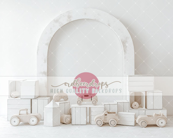 "Wooden Toys" (offwhite) Backdrop ed-c-285