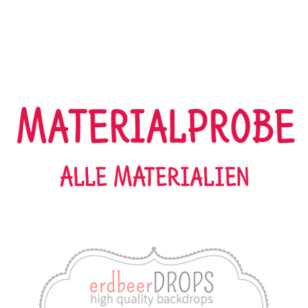 Materialmuster, 4 Materialien, 30x30cm in Wunschfarbe