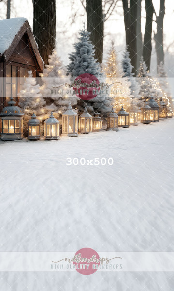 "Laternenzauber" Kombi Backdrop Winter / Weihnachten ed-f-2506