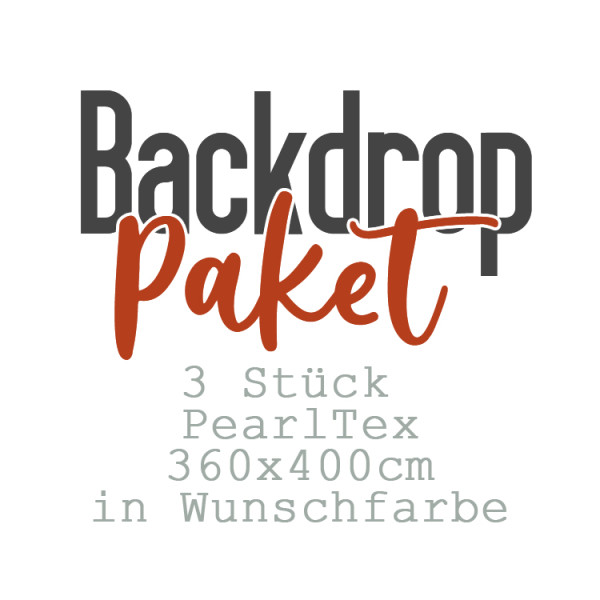 3x Backdrop PearlTex, 360x400 cm, weiß, grau (0/0/0/50), greenscreen (81/0/92/0)