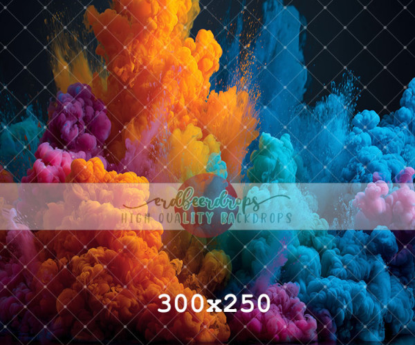 "Holi Smoke" Multi-Color Studio-Hintergrund, ed-x-070