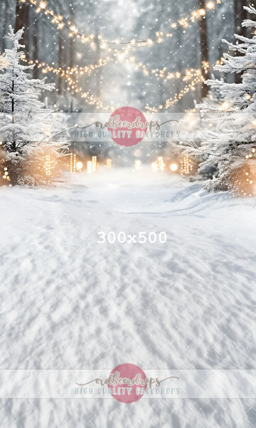 "Lichterwald" Kombi Backdrop Winter / Weihnachten ed-f-2504