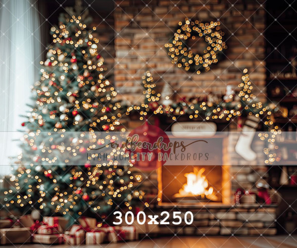 "Merry & Bright" Backdrop Winter / Weihnachten ed-f-2527