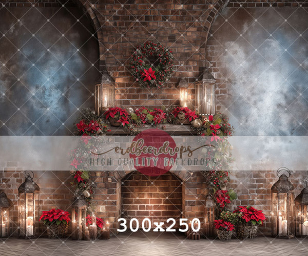 "Kaminzauber" Backdrop Winter / Weihnachten ed-f-2512