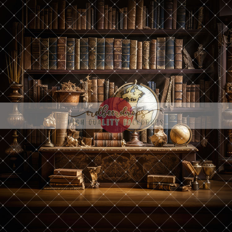 AOFOTO Fotohintergrund Retro-Bücherregal – 1,8x1,8 M, Vinyl, Für Portrait, Studio Und Deko